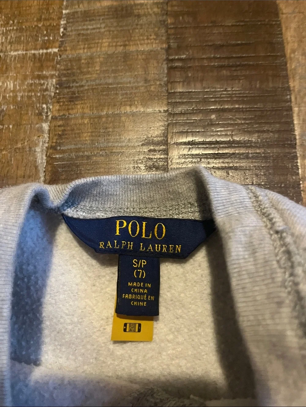 Ralph Lauren Heather Gray Sweatshirt Dress with Pink Polo Bear